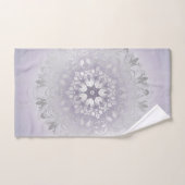 Mauve Zilveren Bloemrijke Mandala Bad Handdoek (Handdoek)