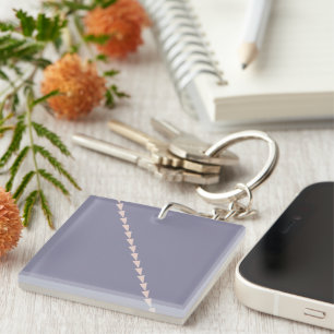 MauveHaze Luxe Metallic Paarse Sleutelhanger