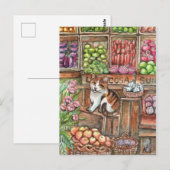 Mauw op de markt briefkaart (Voorkant / Achterkant)