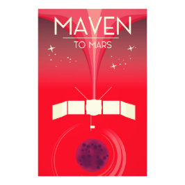 MAVEN - naar Mars ruimte kunst. Foto Afdruk