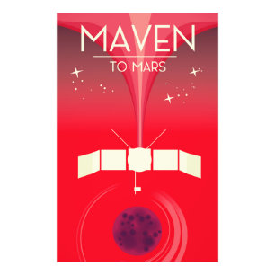 MAVEN - naar Mars ruimtekunst. Foto Afdruk