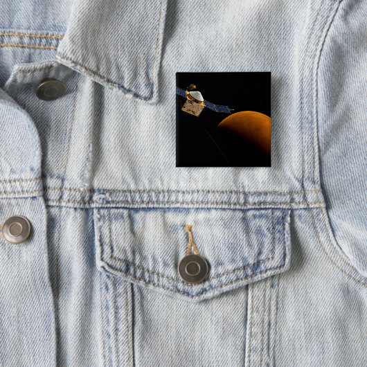 Maven ruimtesonde. vierkante button 5,1 cm (In situ)