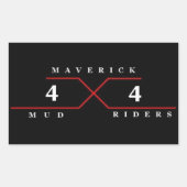 Maverick Mud Riders Rechthoekige Sticker (Voorkant)