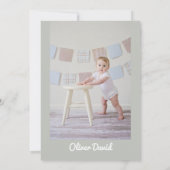 MAVERICK Pastel Race Fast One 1e verjaardag Kaart (Achterkant)