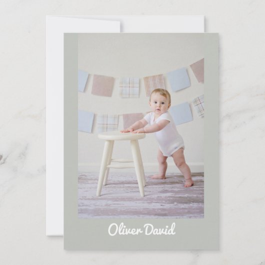 MAVERICK Pastel Race Fast One 1e verjaardag Kaart (Achterkant)