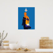 Maverick Pilot Minimalist Silhouette Style Movie Poster (Keuken)