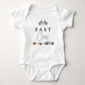 MAVERICK  Race Fast One 1st Birthday Romper (Voorkant)