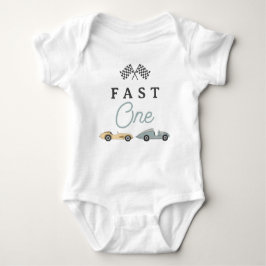 MAVERICK Race Fast One 1st Birthday Romper
