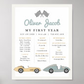 MAVERICK Retro Pastel Race 1 jaar Milestone Poster (Voorkant)