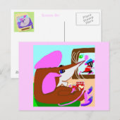 Maverick the Mouse Relaxt met chips Briefkaart (Voorkant / Achterkant)