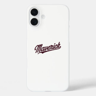 Maverick-typografie iPhone 16 Plus Hoesje