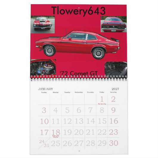 Mavericks and Comets 2009 kalender van blu (Jan 2027)