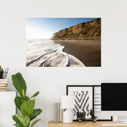 Mavericks Beach, Half Moon Bay, CA Poster (Thuiskantoor)