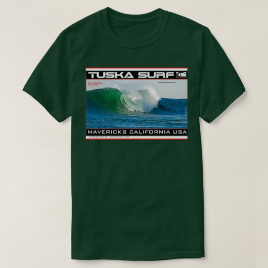 Mavericks Breaking Wave Surf van het Tuska surf T-shirt (Design voorkant)