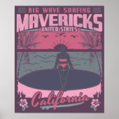 MAVERICKS CALIFORNIA - GROTE WAVE SURFING POSTER (Voorkant)