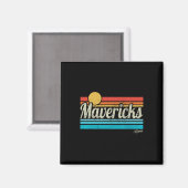 Mavericks California Retro Sunset Surf Trip I Love Magneet (Voorkant / Achterkant)