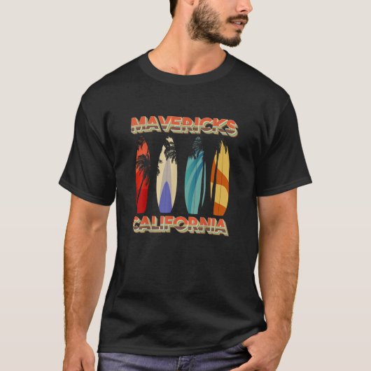 Mavericks California Retro Surf T-shirt (Voorkant)