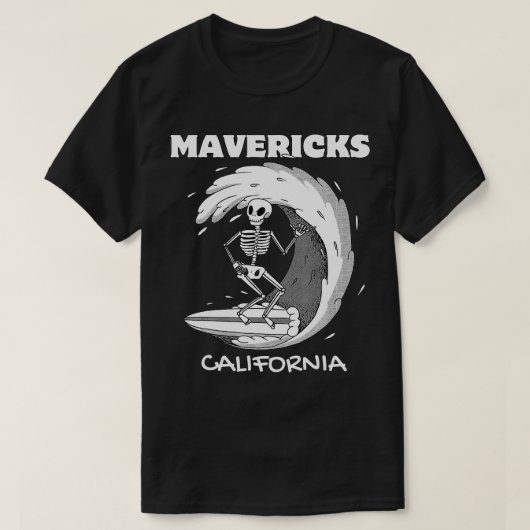 MAVERICKS CALIFORNIA Surf  Retro Surfen T-shirt (Design voorkant)