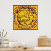 MAVERICKS CALIFORNIA SURFBREAK SURFING POSTER (Keuken)