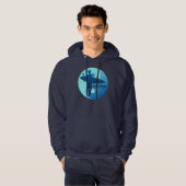 Mavericks - Half maan Bay (blauw) Hoodie (Voorkant volledig)