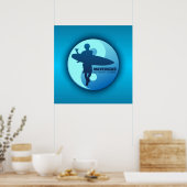 Mavericks - Half maan Bay (blauw) Poster (Keuken)