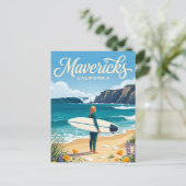 Mavericks, Half Moon Bay Californië Briefkaart (Staand voorkant)