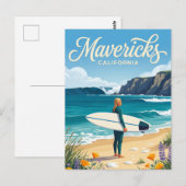 Mavericks, Half Moon Bay Californië Briefkaart (Voorkant / Achterkant)