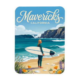 Mavericks, Half Moon Bay Californië Magneet