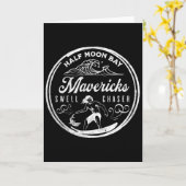 Mavericks Half Moon Y California Big Wave Surfing  Kaart (Gele Bloem)