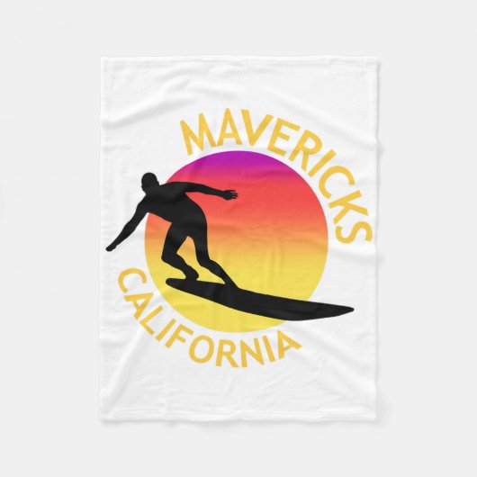 Mavericks Surfing California Vacation  Fleece Deken (Voorkant)