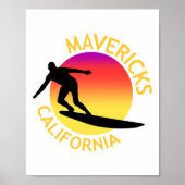 Mavericks Surfing California Vacation  Poster (Voorkant)