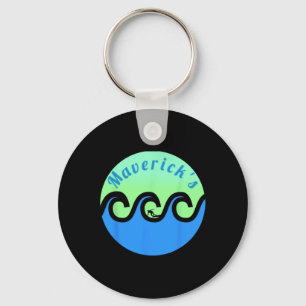 Maverick's Surfing Surf Californië Stranden Sleutelhanger