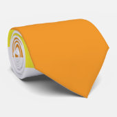 Maverique Geel Sinaasappel Wit Gestreept LGBT Stropdas (Opgerold)
