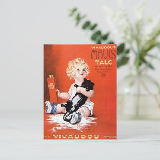  Mavis Talcum Powder Advertisement Briefkaart (Staand voorkant)