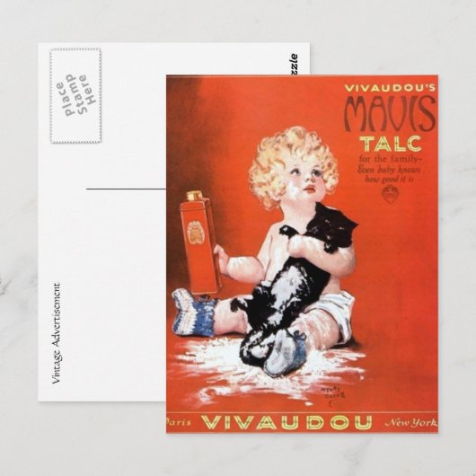  Mavis Talcum Powder Advertisement Briefkaart (Voorkant / Achterkant)