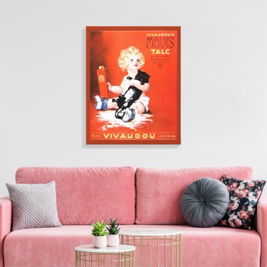  Mavis Talcum Powder Advertisement Canvas Afdruk (Insitu (Woonkamer))