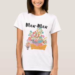 Maw-Maw bloementuin ontwerp T-shirt