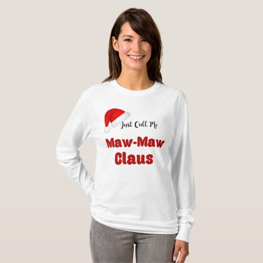 Maw-Maw Claus Kerstmis T-shirt (Voorkant volledig)