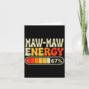 Maw-maw energie 67 procent retro grafisch voor moe kaart