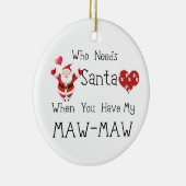 MAW-MAW FOTO CHRISTMAS ORNAMENT SJABLOON (Rechts)