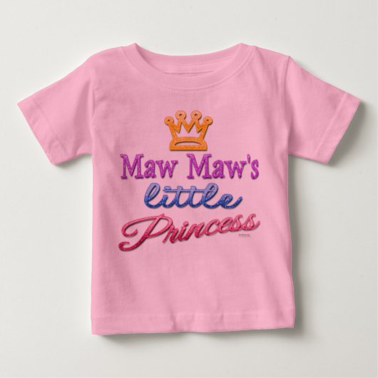 Maw Maw's Little Princess Baby Peuter T-shirt (Voorkant)