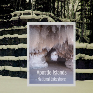Mawikwe Zee Caves Ice and Snow, Apostle Islands Po Briefkaart