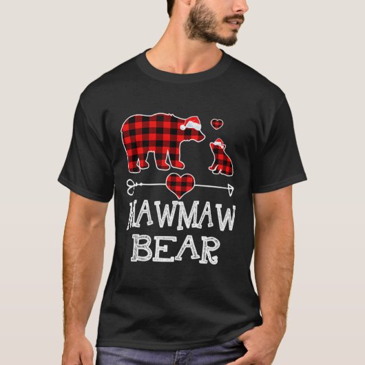 Mawmaw Beer Kerstmis Pajama Red Pset Buffalo Fam T-shirt (Voorkant)