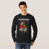 Mawmaw  Christmas Llama Lights Matching Family T-shirt (Voorkant volledig)