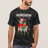 Mawmaw  Christmas Llama Lights Matching Family T-shirt (Voorkant)