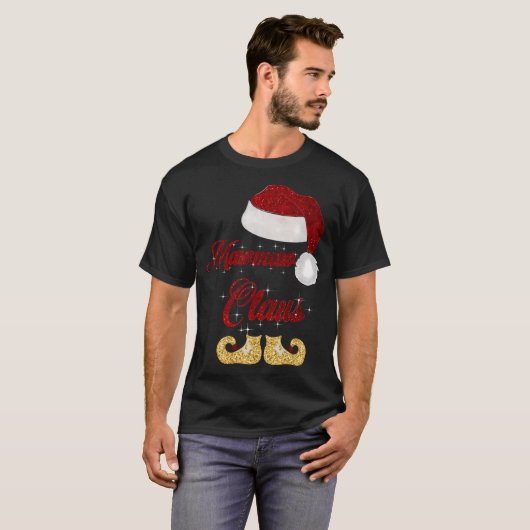 Mawmaw Claus Matching Familie Groep Kerstmis X-Mas T-shirt (Voorkant volledig)