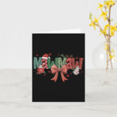 Mawmaw Coquette Bow Kerst Vrolijk Kerstfeest Famil Kaart (Gele Bloem)