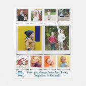 Mawmaw Family 10 Foto Collage Fleece Deken (Voorkant)