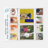 Mawmaw Family 10 Foto Collage Fleece Deken (Voorkant (Horizontaal))