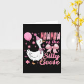 Mawmaw Goose On The Loose Funny Birthday Matching  Kaart (Gele Bloem)